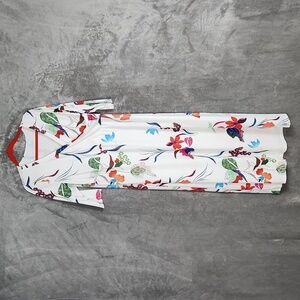 AMAZON white floral print long dress